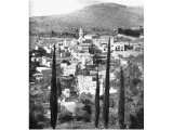 According to tradition, Zacharias` house was situated in the village of Ain Karim, 4 miles west of Jerusalem. An early photograph.